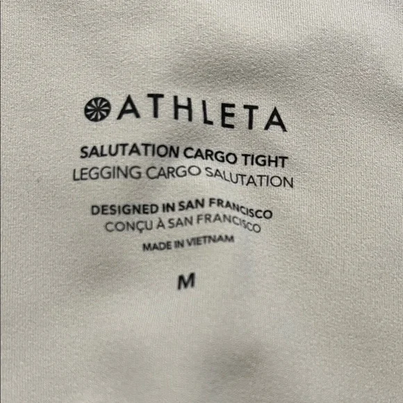 Athlete solution Cargo Tight Cream High-Waisted Leggings - Picture 5 of 7